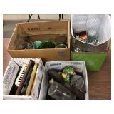 Box Lots Of Pictures, Jars, Vases, Home Decor