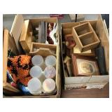 Box Lots Of Pictures, Frames, Shadowbox Wooden