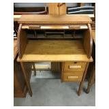 Childs roll top desk, 26 x 35 x 16
