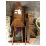 Group of wooden shelves