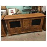 Oak TV Stand, 66 x 33 x 19