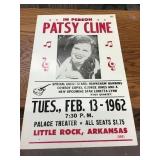 Patsy cline concert poster, 22 x 14