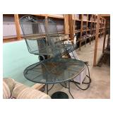 Patio table and two chairs