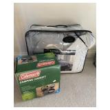 Comforter And Coleman Camping Cook Set