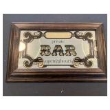 Bar Framed Mirror 18x12