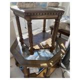 3 Piece Glass Top Tables Have Wear