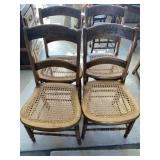 4 Cane Bottom Chair Need Repairs