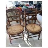 2 Cane Bottom Chairs Need Repair