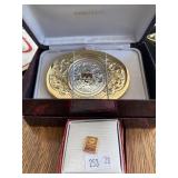 Solid Brass Belt Buckle, Service Pin