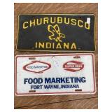 Churubusco And Super Valu License Plates