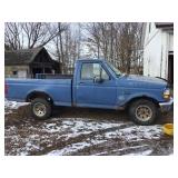 1992 Ford 150 5sp, Runs, Title, 2wd 124,832