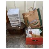 Plastic Sewing Box, Material, Yarn, Supplies