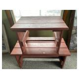 2 Redwood Benches 34x16x24, 24x16x24