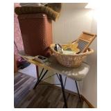 Ironing Board, Clothes Hamper, Wicker Basket,