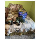 Full Size Bed, Frame, Box Spring, Mattress With