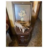 Framed Print, Side Table Scratches, Ceramic