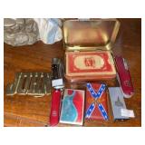 Playing Cards, Lighters, Belt Buckle