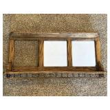 Wooden Shelf 36x18 Missing One Mirror