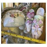 2 Porcelain Shoes, Porcelain Vase