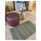 Ottoman, Rug, Candle Stand, Wind Chime