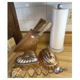 Paper Towel Rack, Baking Pans, Knife Block, Decor