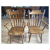2 Wooden Dining Chairs