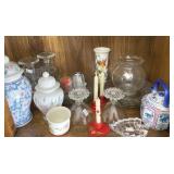 Candle Holders, Vase, Plates, Figurines, Platters