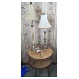 2-table Lamps, Candle Holder, Side Table 19x24