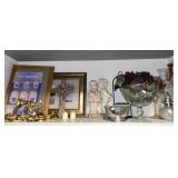 Assorted Decor, Bowls, Glass, Figurines, Candle