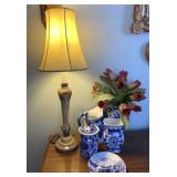 Blue Ware Pieces, Delft Plate, Lamp
