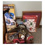 Wood Carrier, Gift Tags,  Assorted Home Items