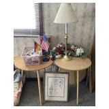 End Tables, Lamp, Silk Flowers, Sewing Notions