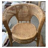 Curved Cane Occasional Chair 24x22x26