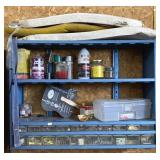 Metal Shelf/organizer With Hardware & Contents