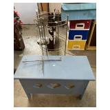 Plant Stand, Wooden Storage Box, Scale