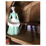 Ceramic Figurines And Stool