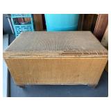 Wooden Trunk On Casters Hinge Needs Repair