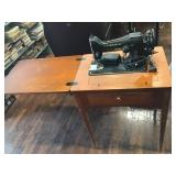 Singer Sewing Machine And Table Model Ba3-8