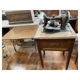 Simmons Sewing Machine And Cabinet