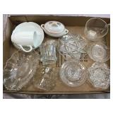 Clear Pressed Glassware, Japan Handled Dish