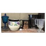 Japan Floral Pitcher, Pedestal Covered Eagle