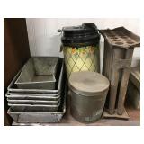 Candle Molds, Baking Pans, Dispenser, Lard Tin