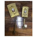 Brush And Mirror Hand Painted Porcelain Inserts