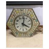 Mcm Mosiac Ge Clock 8 Inch Cracked