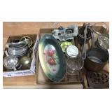 Sifter, Measuring Cup, Dish, Pewter Serving Ware,