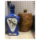 Beam Decanter And Ceramic Cookie Jar