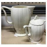 Berkeley Germany Pottery Pitcher And Creamer