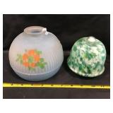 Reverse Painted Glass Shade, Glass Shade