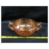 Carnival Glass Double Handled Dish