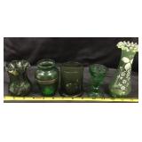 Green Glass Vases